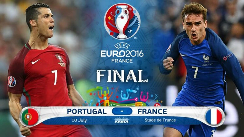 Finala Euro 2016: Câţi bani vor încasa Franţa și Portugalia