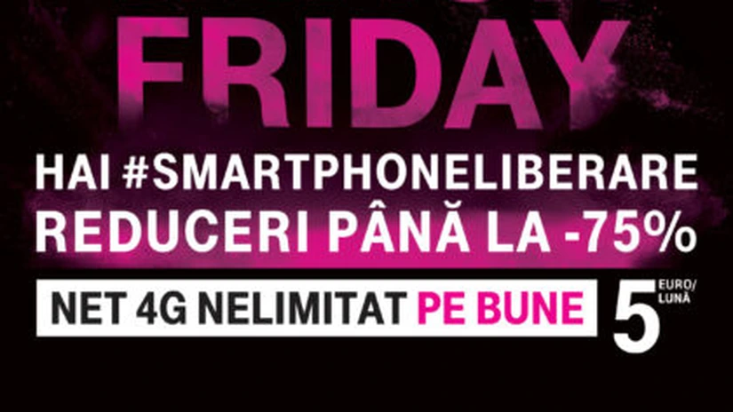 Black Friday la Telekom România: reduceri de până la 75% la telefoane