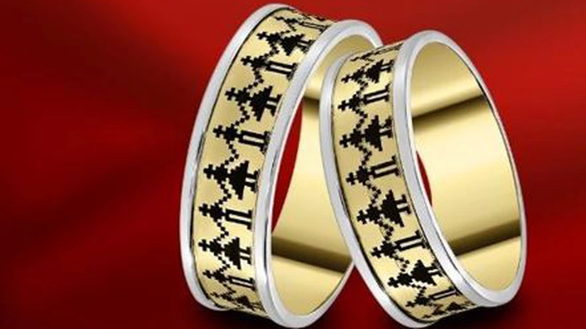 Verighetele reprezintă 40% din bijuteriile din aur cumpărate de români. Premieră: verighete unice cu motive tradiţionale - Colecţia Festin-Sabion