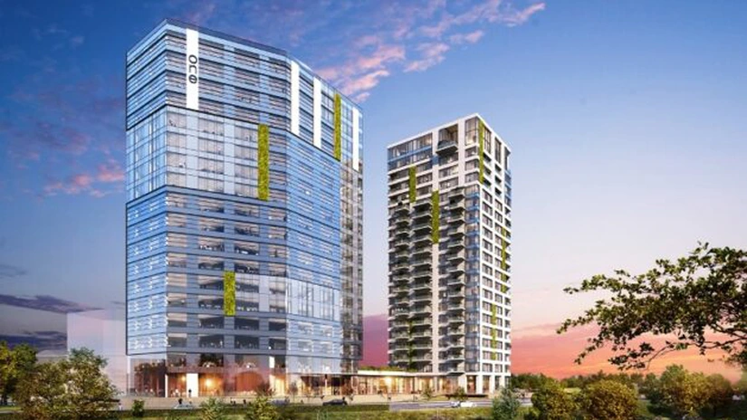 Construcţia One Verdi Park, din strada Barbu Văcărescu, a ajuns la cota zero