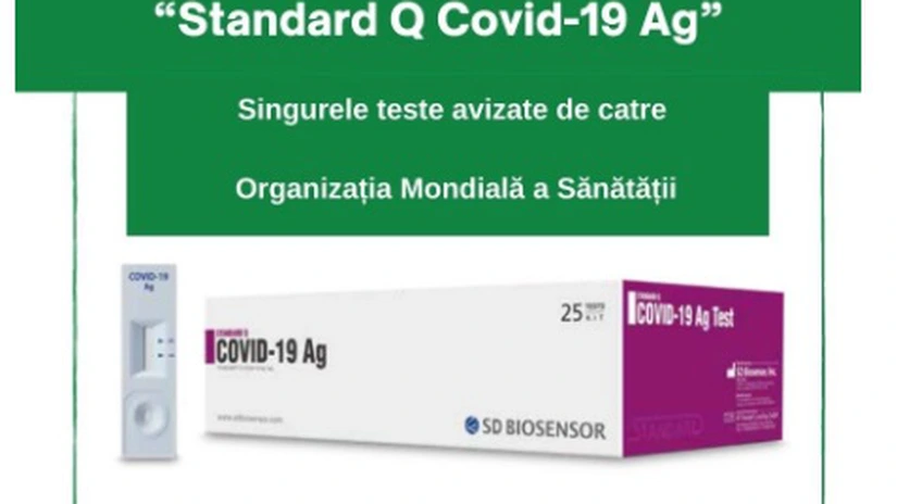 Medimfarm devine distribuitor exclusiv pentru România al singurelor teste Covid-19 avizate de OMS. Acestea vor fi disponibile din 19 octombrie