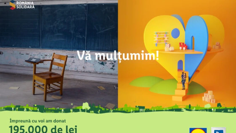 Lidl a donat 195.000 de lei pentru o campanie destinată modernizării școlilor din România