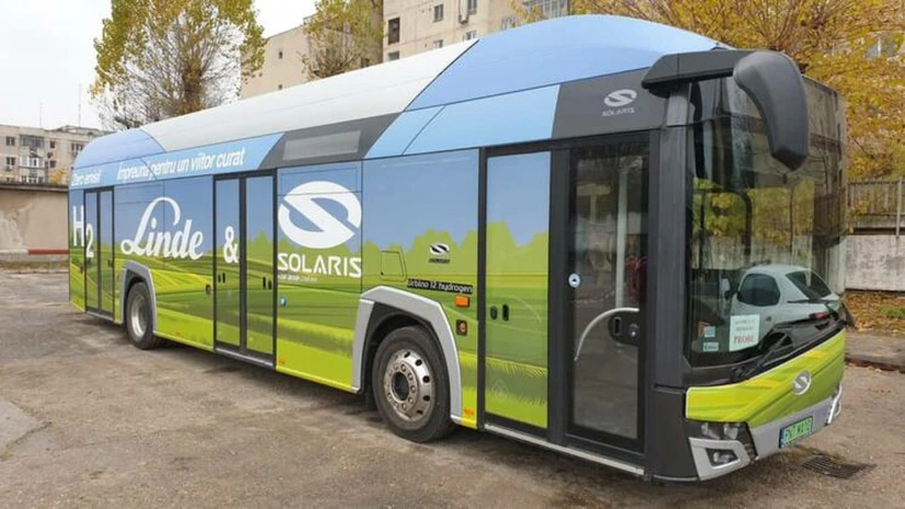 Solaris testează autobuzul cu hidrogen la București