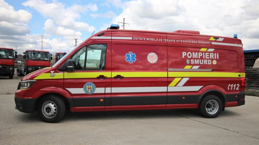 Deltamed a livrat IGSU 12 ambulanțe cu incubatoare, ventilatoare, defibrilatoare și alte dotări de Terapie Intensivă, special concepute pentru nou-născuții în stare critică