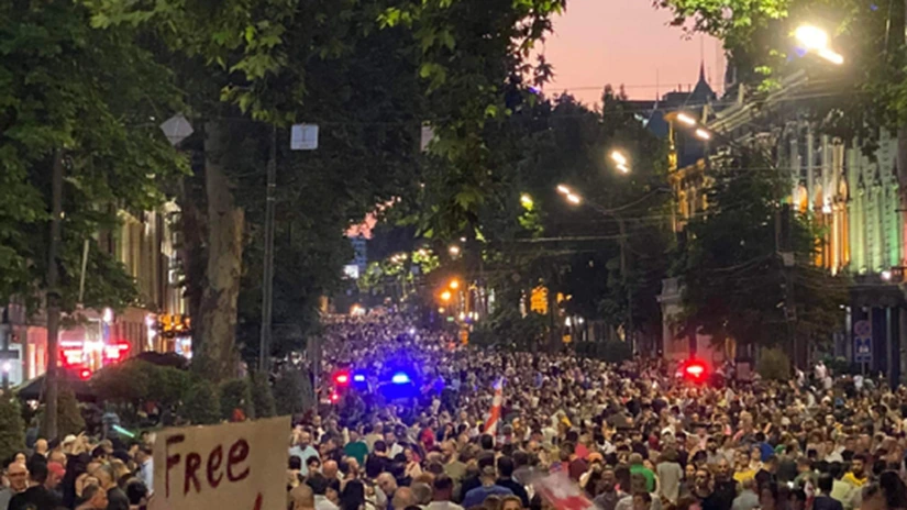 Zeci de mii de georgieni au cerut în stradă la Tbilisi aderarea la Uniunea Europeană