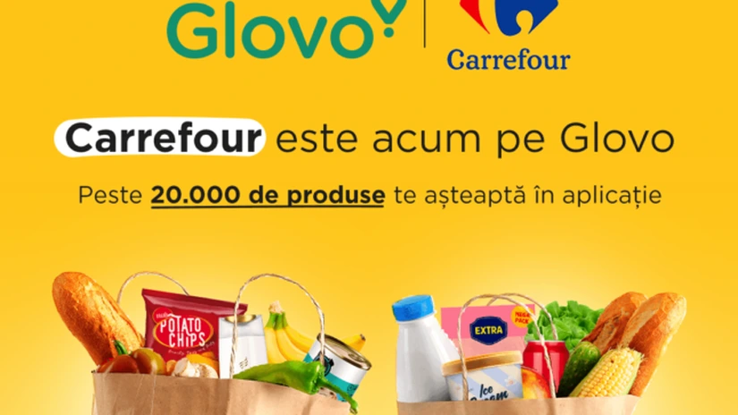 Glovo va livra din hypermarketurile Carrefour în 14 orașe