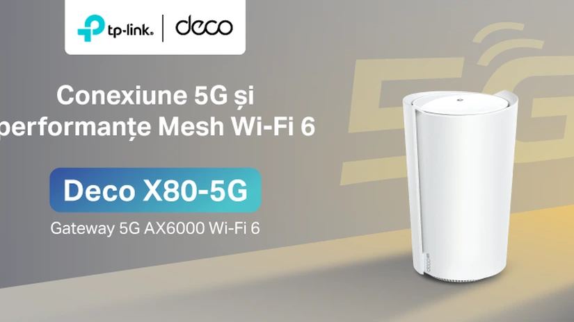 TP-Link lansează pe piața din România primul său dispozitiv cu tehnologie 5G, sistemul Mesh Wi-Fi 6 Deco X80-5G