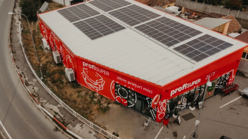 Profi desfășoară un proiect pilot de folosire a panourilor fotovoltaice pe mai multe dintre magazinele sale din zona de vest a țării