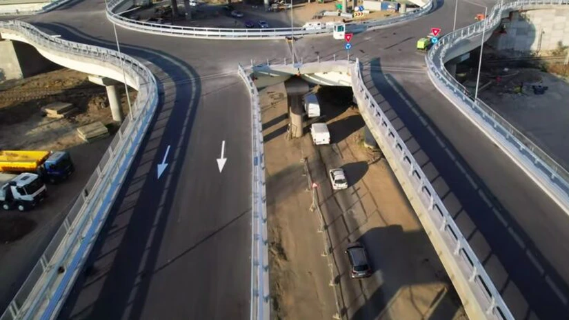 Pasajul Domnești: Cum arată giratoriul suspendat de pe Centura Capitalei cu o lună înainte de deschidere VIDEO