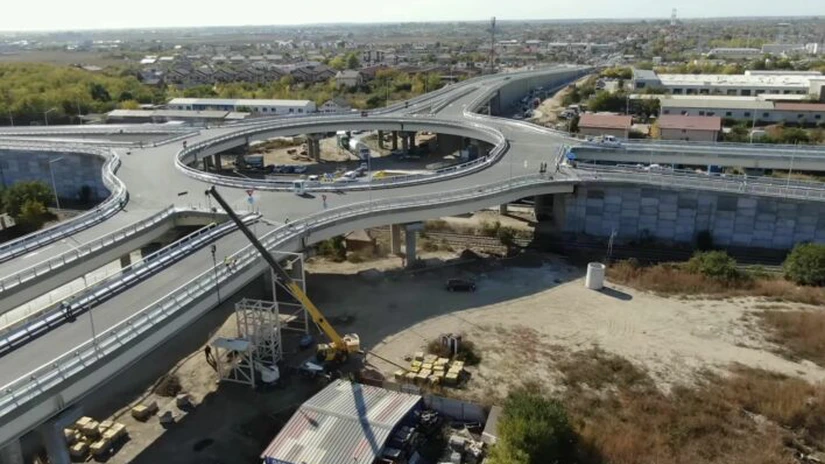Pasajul Domnești: Au început pregătirile pentru darea în trafic a primului giratoriu suspendat de pe Centura Capitalei