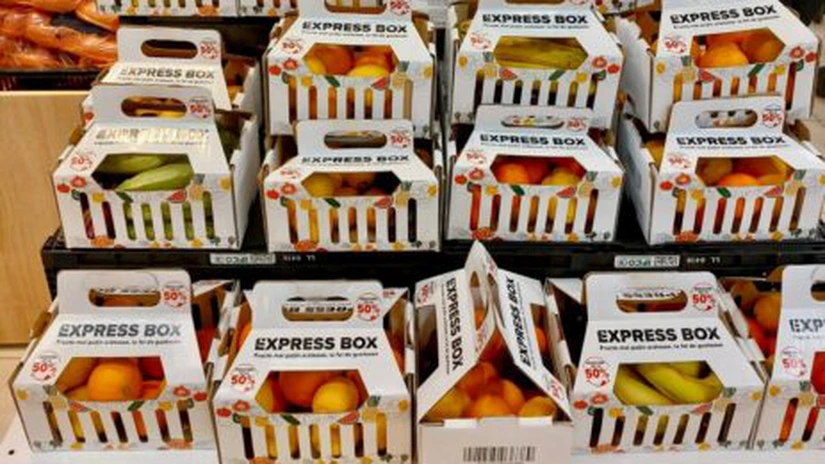 Carrefour va vinde Express Boxuri cu legume și fructe pentru consum imediat în toate hipermarketurile sale. Prețul produselor din cutie este la jumătate