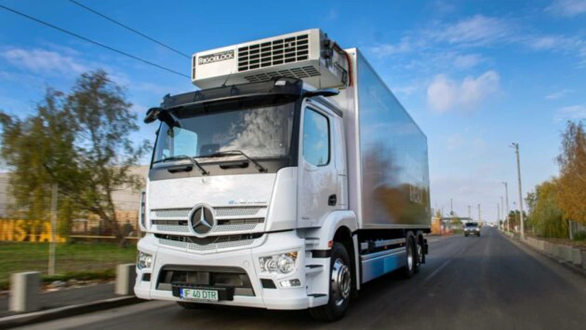 Mercedes-Benz anunță testarea camionului electric eActros în Romania. E al treilea camion electric ajuns în țară