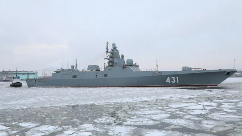 Fregata rusă ''Admiral Gorşkov'' a simulat trageri cu rachete hipersonice în Oceanul Atlantic
