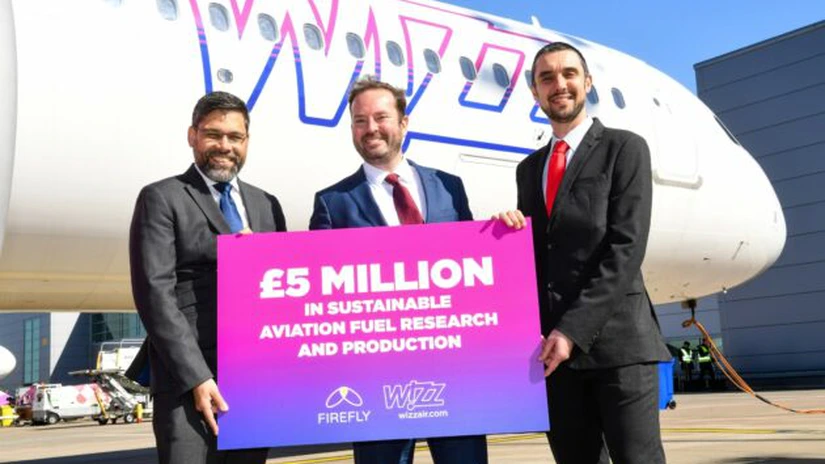 Wizz Air investește 5 milioane de lire sterline în producătorul de combustibil sustenabil pentru aviație Firefly