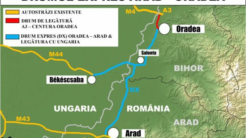 Drum Expres Arad - Oradea: Anunțurile de licitație pentru loturile 1 și 3, publicate vineri în SEAP