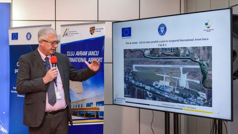 Aeroportul Internațional Avram Iancu Cluj a finalizat o cale de rulare paralelă cu pista, care va permite operarea unui număr mai mare de avioane