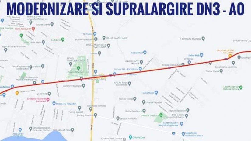 Radiale București: A fost semnat contractul pentru proiectarea lărgirii la patru benzi a unui tronson din DN3 în Pantelimon