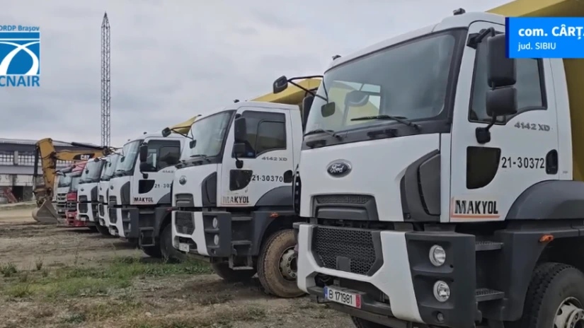 Autostrada A13 Sibiu - Făgăraș: Makyol a mobilizat 45 de muncitori pe șantierul tronsonului 3 (Video)