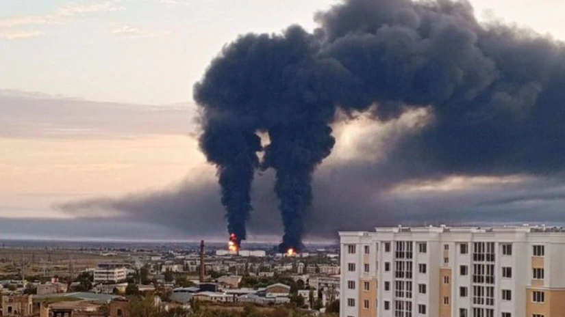 Ucraina anunţă că a lovit cel mai mare terminal petrolier din Crimeea
