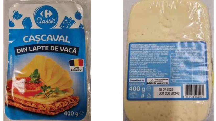 Cașcaval marcă proprie Carrefour cu listeria. Retailerul recheamă produsul în magazine