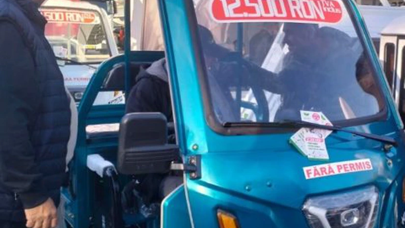 Un român din județul Neamț vinde în Germania mașinuțe electrice cu trei roți aduse din China