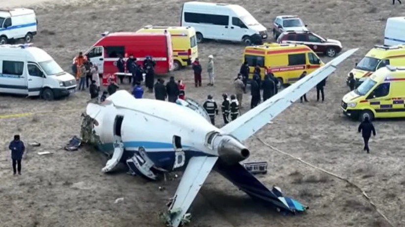 Azerbaijan Airlines susține că avionul său care s-a prăbușit în Kazahstan a suferit 