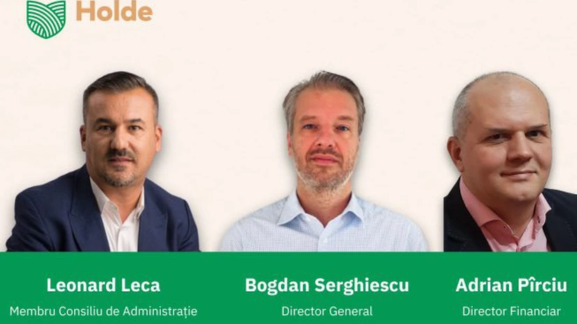 Schimbări în echipa de conducere a companiei Holde Agri Invest. Bogdan Serghiescu este numit director general, iar Adrian Pîrciu revine în funcția de director financiar