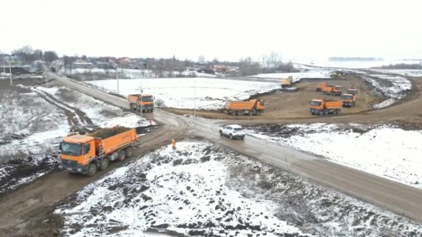 Autostrada Moldovei A7. La ce progrese a ajuns UMB pe tronsonul Bacău - Pașcani (Video)