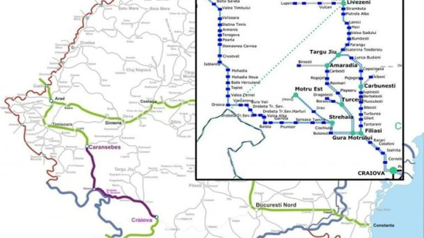 Calea ferată Craiova - Caransebeș: A fost semnat contractul cu Porr pentru lotul 5