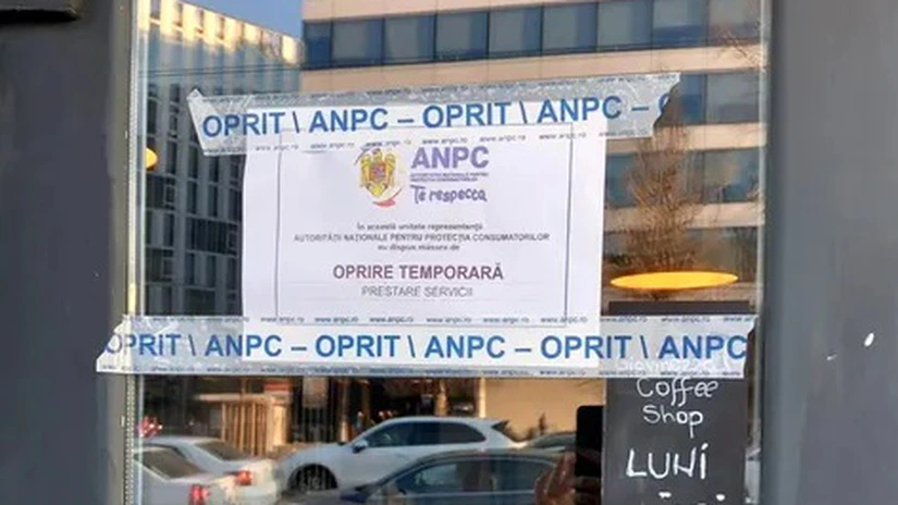 ANPC a amendat cu 45.500 de lei Giovinezza Coffee Shop și a dispus închiderea temporară a unității. Controlul a venit după ce un client a ajuns la spital