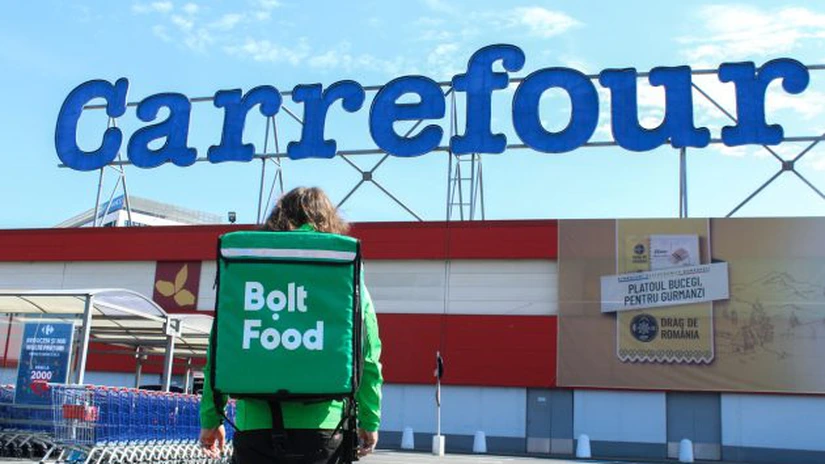 Carrefour a listat în aplicația Bolt 25.000 de produse. Livrarea este momentan gratuită, în anumite limite