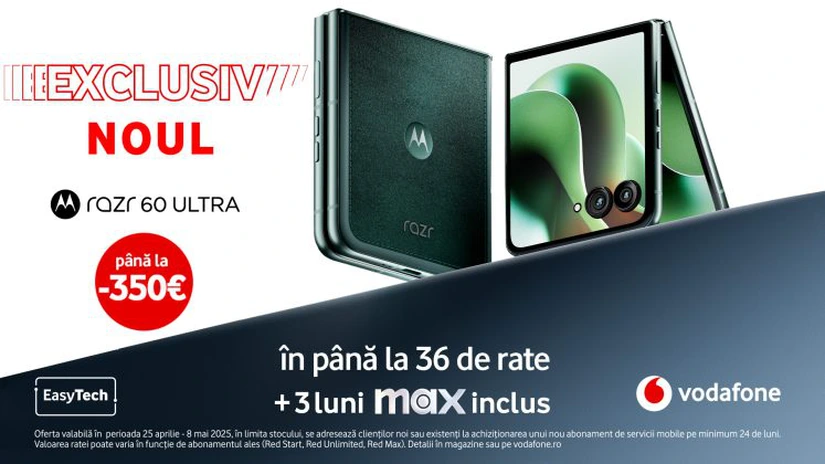 Telefoanele Motorola Razr 60 Ultra și Edge 60 Pro, lansate în România exclusiv cu oferta Vodafone EasyTech