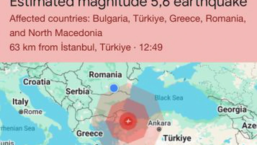 Cutremur de 6,2 în Turcia. S-a resimțit la București