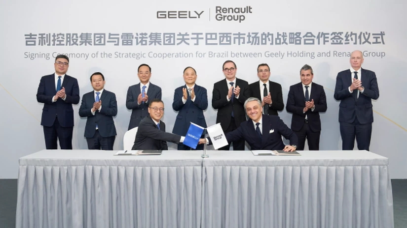 Grupul auto chinez Geely va deține 26,4% din compania mixtă pe care a înființat-o în Brazilia împreună cu Renault