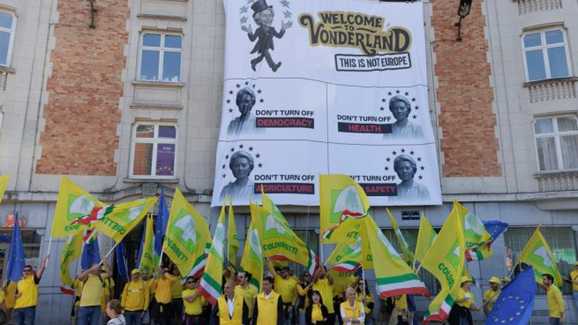 Confederația Națională a Cultivatorilor Direcți (Coldiretti) protestează la Bruxelles: „Von der Leyen, nu opri Europa”