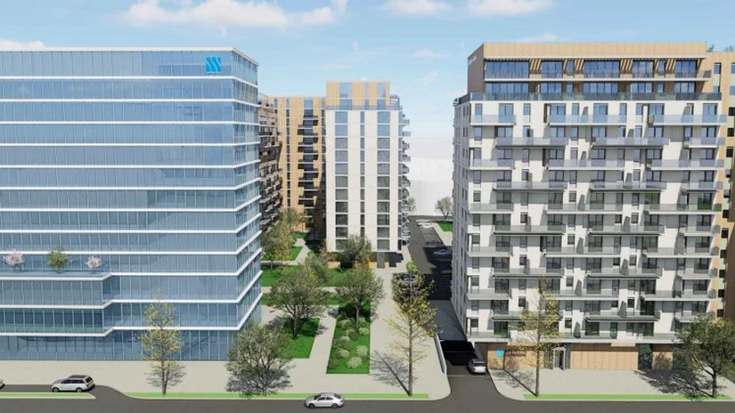 Primele imagini și detalii despre proiectul cu locuințe și birouri de lângă mallul AFI Cotroceni din București
