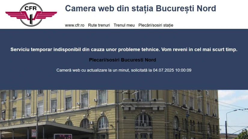 Avarie în Gara de Nord. Nu funcționează tabelele de afişaj, panourile de informare şi camerele de vederi