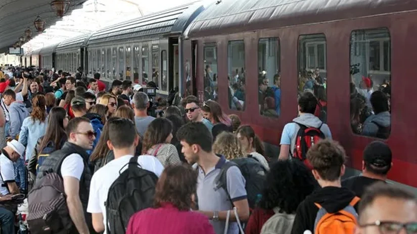 INS: Numărul pasagerilor care au circulat cu trenul a scăzut cu 7,5%, în primul trimestru din 2025