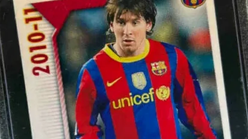 Un card Panini care-l ilustrează pe Lionel Messi a fost vândut la licitație pentru 1,5 milioane de dolari