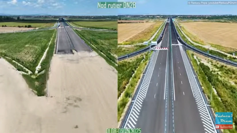 VIDEO Autostrada A7 Ploiești - Buzău: Cât de mult au avansat turcii de la Nurol la lotul 3 în doar o lună. Imagini comparative