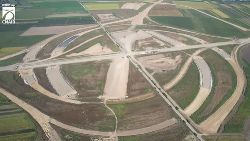 VIDEO Autostrada Moldovei A7: UMB continuă lucrările la primul nod turbion din România