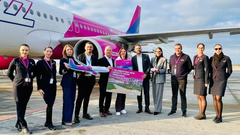 Wizz Air a adus a treia aeronavă la baza sa din Timișoara. Compania anunță cinci zboruri noi din capitala Banatului