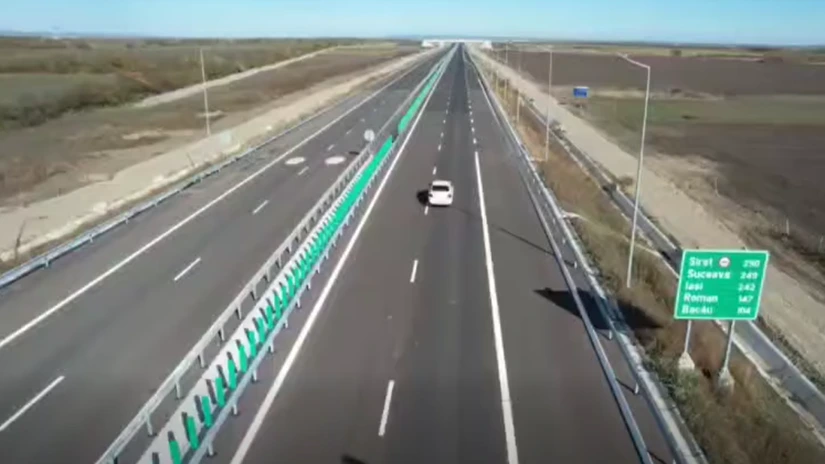VIDEO Autostrada A7 Focșani - Bacău: Lotul 1 va fi dat în trafic anul acesta dacă vremea va permite UMB să mențină ritmul actual de lucru - șeful CNAIR