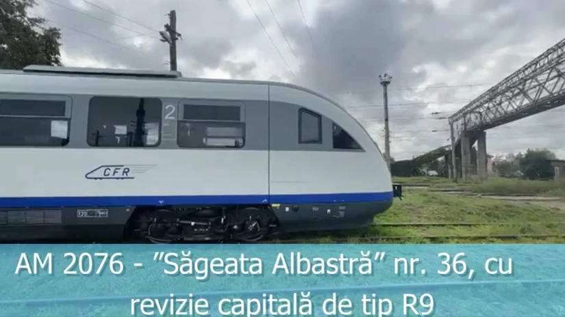 VIDEO Săgeata Albastră 36 a ieșit modernizată de pe porțile uzinei Electroputere VFU Pașcani