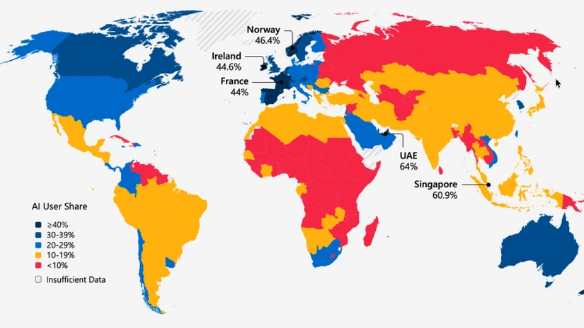 România e ultima și în Inteligența Artificială (AI), la mare distanță de Bulgaria sau Republica Moldova. Sub media globală și ultima din Europa la adopția AI - RAPORT