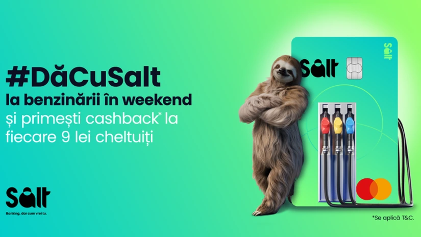 Salt Bank oferă cashback la benzină: primești 20 de bani pe litru, în două weekend-uri consecutive
