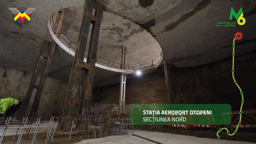 VIDEO Metroul de Otopeni: Lucrările au ajuns la 61% pe secțiunea sudică și la 26% pe cea nordică