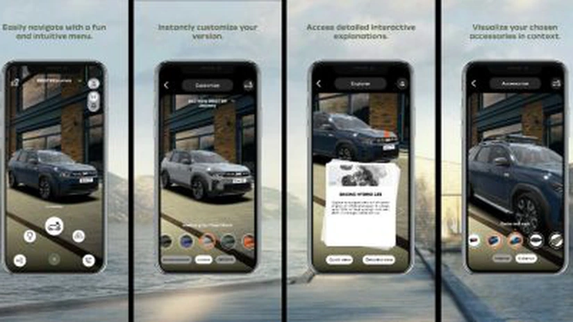 Aplicația de realitate augmentată Dacia AR, actualizată cu întreaga nouă gamă de modele, inclusiv viitorul Striker