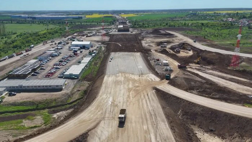 FOTO Autostrada Bucureștiului A0: 760 de muncitori mobilizați pe întregul amplasament al lotului 1 Nord. Când va fi gata