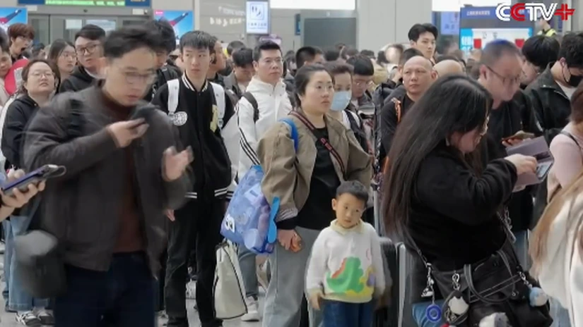 Căile ferate chineze au înregistrat un record de pasageri de 1 mai